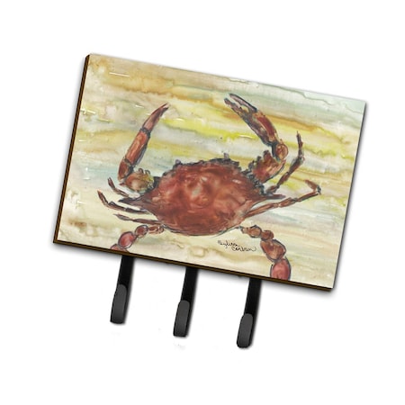 Carolines Treasures 6 x 2 x 9 in. Cooked Crab Yellow Sky Leash or Key Holder SC2022TH68